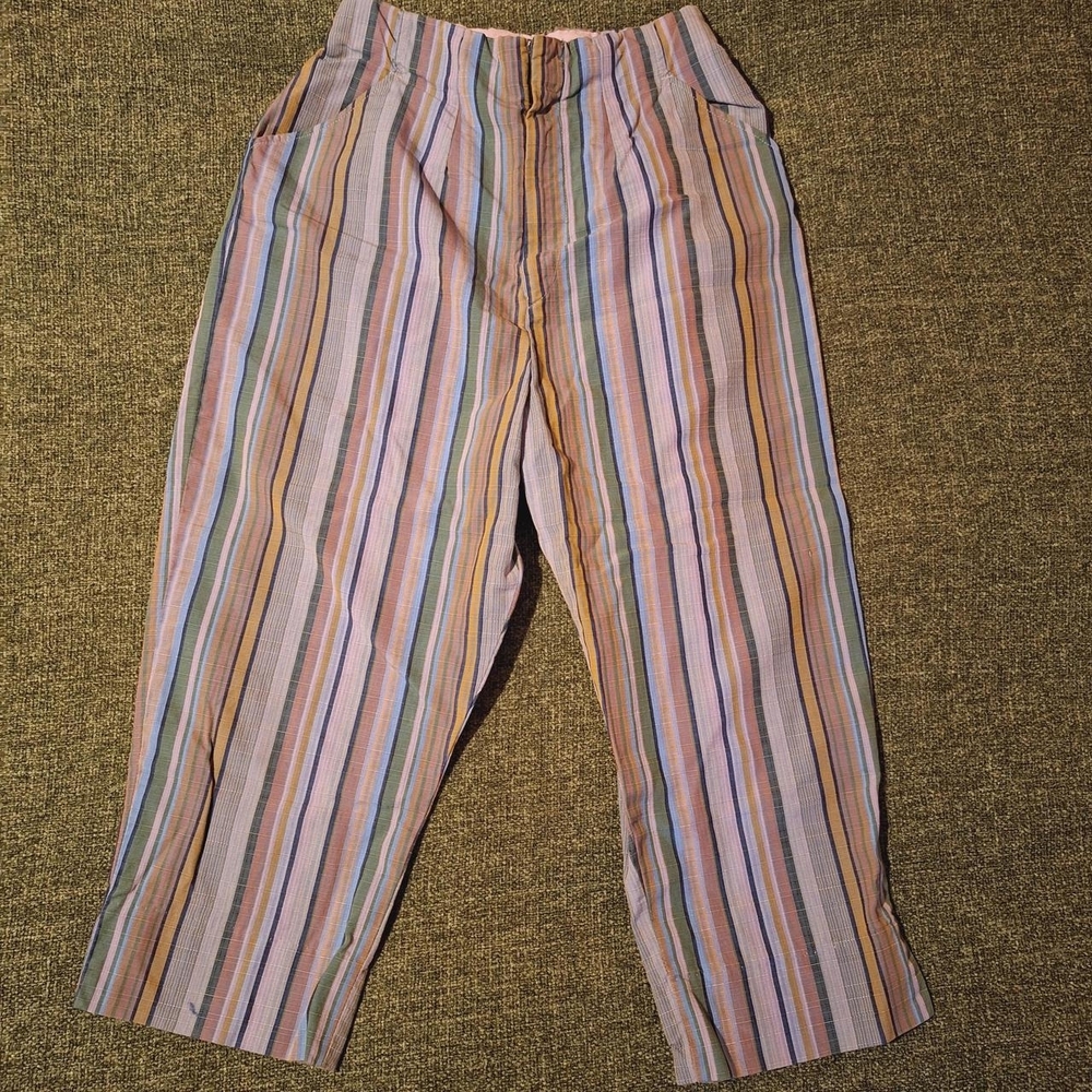Striped Multicolor Women's Capris